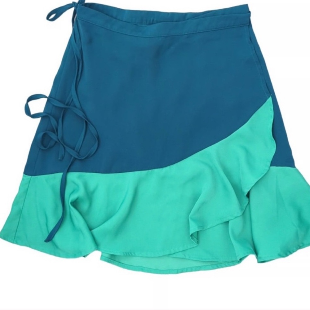 Summersalt The Short Beach To Brunch Wrap Skirt Swim Coverup -Seaglass & Seaweed